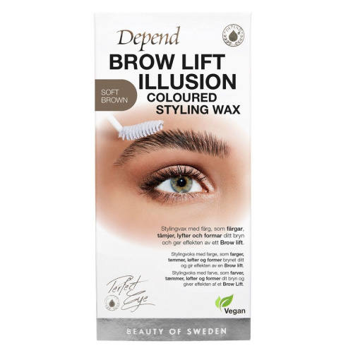 Brow Lift Illusion Coloured Styling Wax ─ Soft Brown