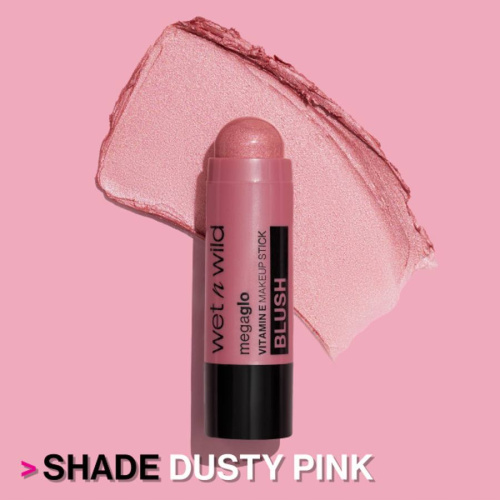 Mega Glo Vitamin & Make-up Stick Blush Dusty Pink 6g