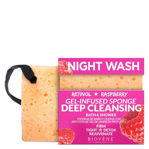 Night Wash Deep Cleansing Retinol & Raspberry Gel-Infused Sponge 75 g