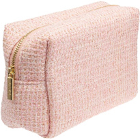 Tweed Make-Up Pouch Small ─ Light Rose