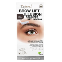 Brow Lift Illusion Coloured Styling Wax ─ Dark Brown