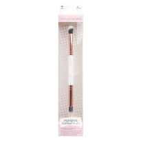 White & Gold Highlight and Contour Brush