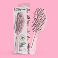 The Conscious™ Compact Detangling Brush Biodegradable Wet & Dry Brush ─ Ice Pink