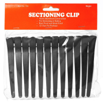 Sectioning Hair Clips Black 12pcs