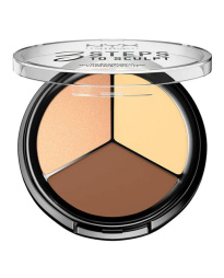 Nyx 3 Steps to Sculpt Face Sculpting Palette Light 5g