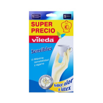 Vileda Sensible Latex Gloves Size S