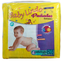  Baby Lindo Diapers T4 9-15 Kg 26 Units