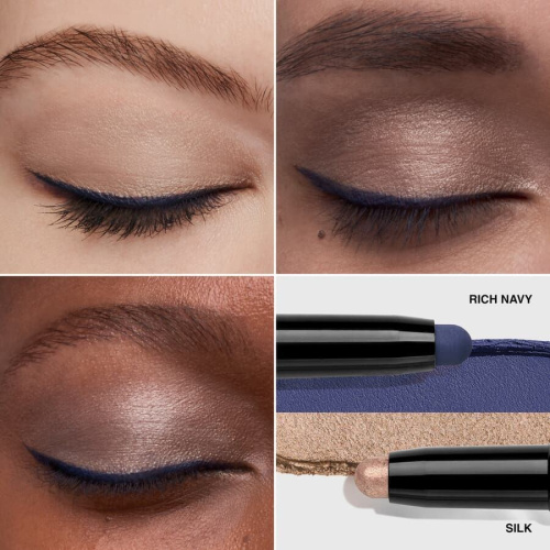 Dual-Ended Long-Wear Cream Shadow Stick Silk/Rich Navy 1,6g