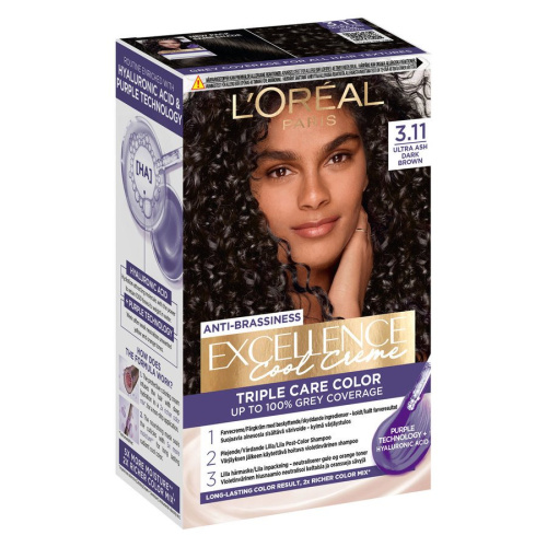 Excellence Cool Crème – 3.11 Ultra Ash Dark Brown