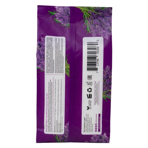 Pure Lavender & Rosemary Makeup Removing Wipes 60 kpl