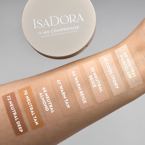 The No Compromise Matte Longwear Powder 66 Warm Beige 8g