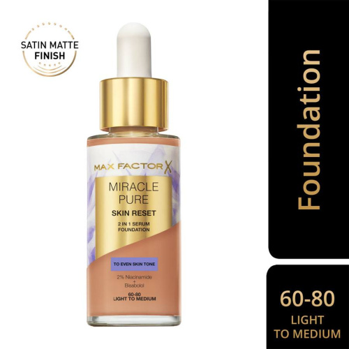 Miracle Pure Skin Reset 2 In 1 Serum Foundation 30 ml ─ Light To Medium