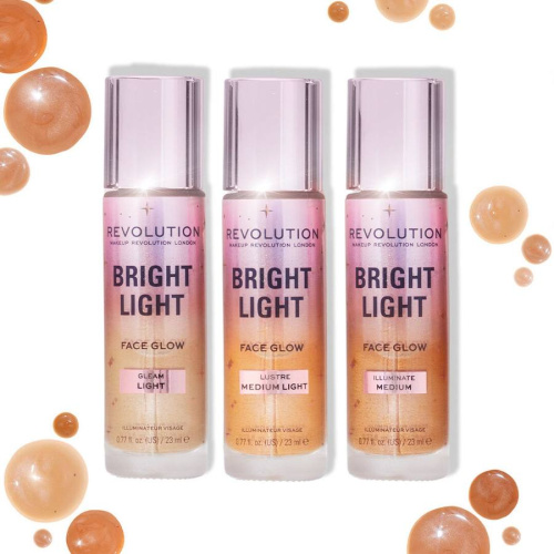 Revolution Bright Light Face Glow Lustre Medium Light 23ml