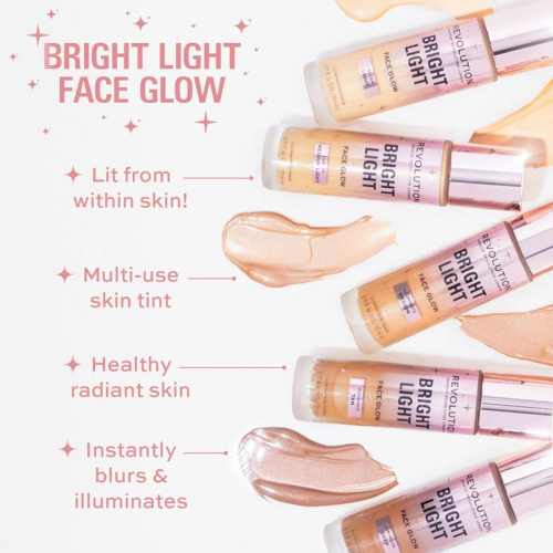 Revolution Bright Light Face Glow Lustre Medium Light 23ml