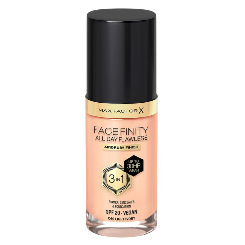 Facefinity All Day Flawless 3-In-1 Foundation #C40 Light Ivory 30ml