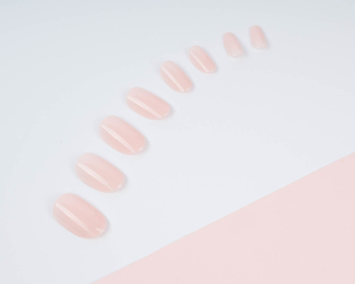 Baby Pink Oval Nails 24 kpl