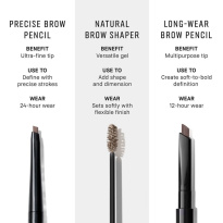 Long-Wear Brow Pencil Warm Dark Brown 0,33g