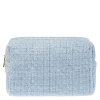 Tweed Make-Up Pouch Large Cool Blue