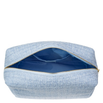 Tweed Make-Up Pouch Large Cool Blue