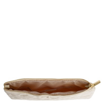 Velvet Quilted Small Pouch Sand