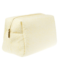Tweed Make-Up Pouch Large Vaaleankeltainen