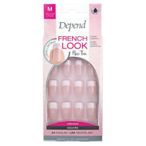 French Look Pink Shimmer Medium Square 24pcs