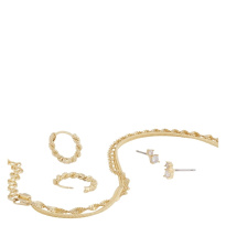 Maine Bracelet Set 3 Gold/Clear