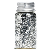 Silver Elegance Hair Glitter 8g