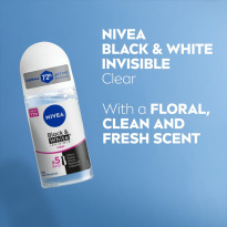 Deo Black & White Invisible Clear Roll-On 50ml