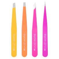 HD 4 Piece Combination Tweezer Set Brights