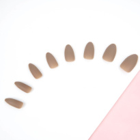 Taupe Nude Oval Nails 24 kpl
