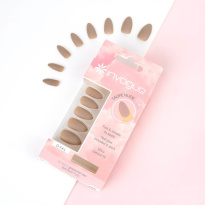Taupe Nude Oval Nails 24 kpl