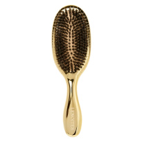 Wild Boar Hair Brush with Cleaning Tool Gold