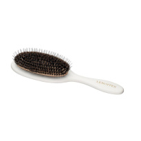 Wild Boar Hair Brush with Cleaning Tool White