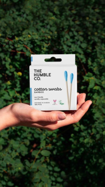 Natural Cotton Swabs Blue 100pcs