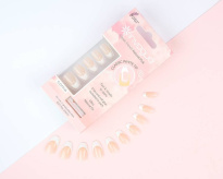 Pink French Coffin Nails 24 kpl