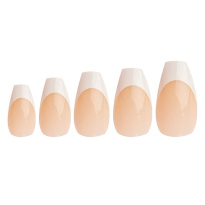 Pink French Coffin Nails 24 kpl