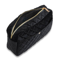Beauty Bag Quilted Velvet Black Large