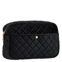 Beauty Bag Quilted Velvet Black Large