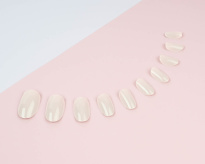 Classic Nude Oval Nails 24 kpl