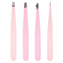 HD Combination Tweezer Set Pink 4 kpl