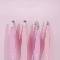 HD Combination Tweezer Set Pink 4 kpl