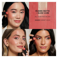 Nudies Matte + Glow Core All Over Face Blush Color 5 g ─ Sunset Gold