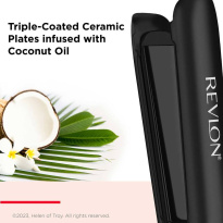Smoothstay™ 25 mm Coconut-Oil Infused Straightener + Travel Pouch RVST2211PE