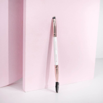 White & Gold Brow Duo Brush