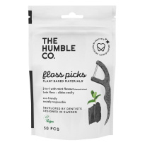 Dental Floss Picks 50 kpl – Charcoal