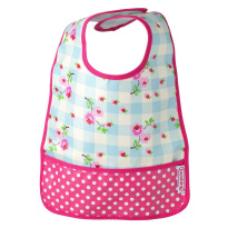 Easy Wipe Bib – Grey/Plaid