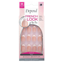 French Look Pink Oval 24pcs