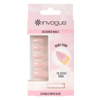 Baby Pink Oval Nails 24 kpl