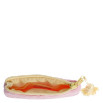 Terry Quilted Mini Pouch Bubblegum ─ Pink With Pale Yellow